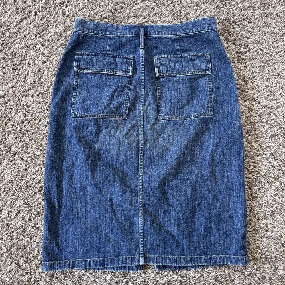 Vintage Lauren Jeans Co. Denim Skirt Knee Length Women's Size 6 Ralph Lauren - Picture 2 of 5